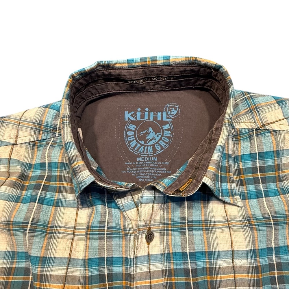 Kuhl plaid short sleeve shirt Mens Medium - Picture 10 of 11